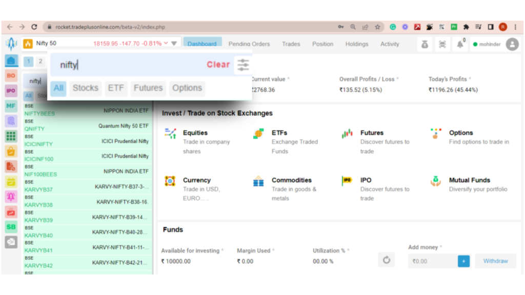 web trading platform