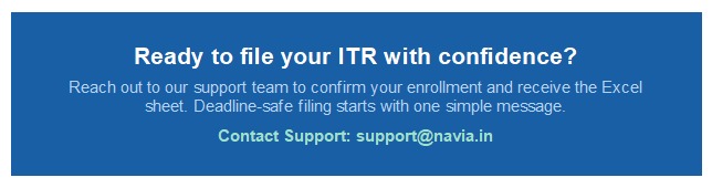 cta for itr filling with navia