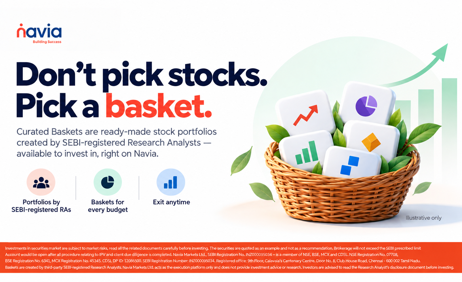 How to invest in curated baskets on the Navia All-in-One App