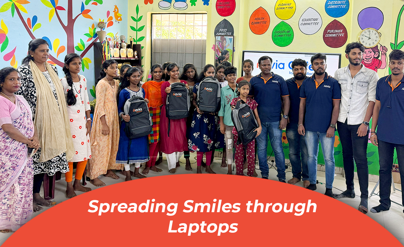 Spreading smiles through laptop - Navia Cares Intiative
